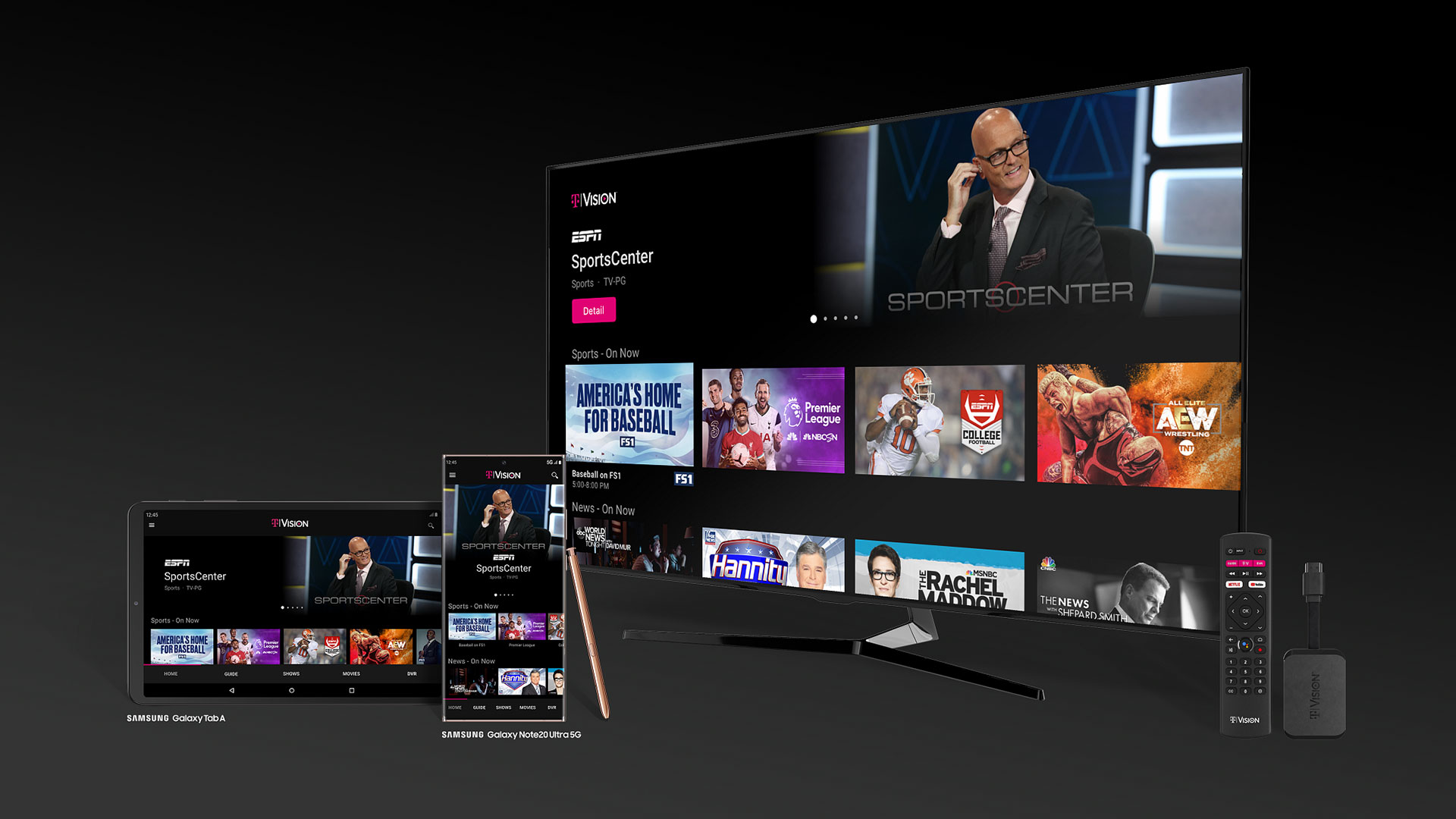 t mobile tvision streaming service android tv hub