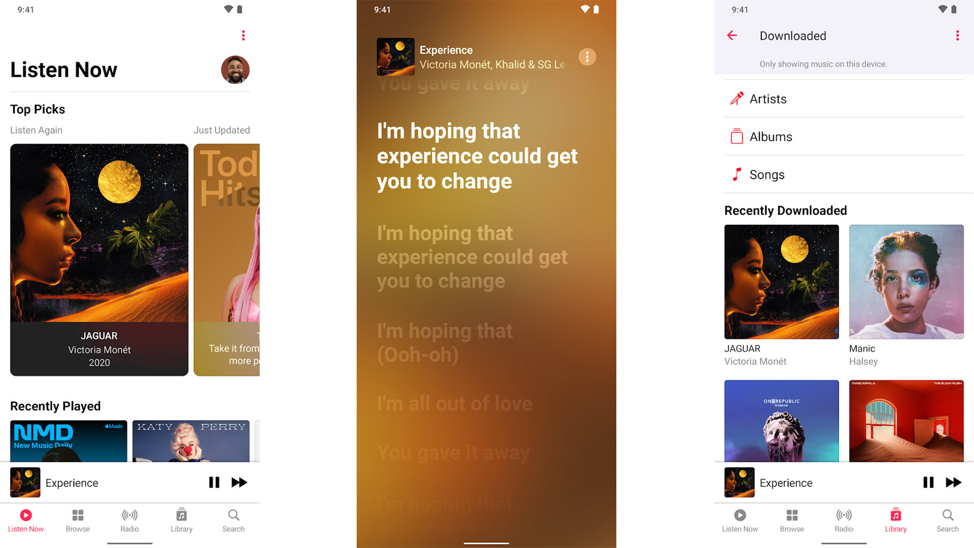 Apple Music screenshot 2021
