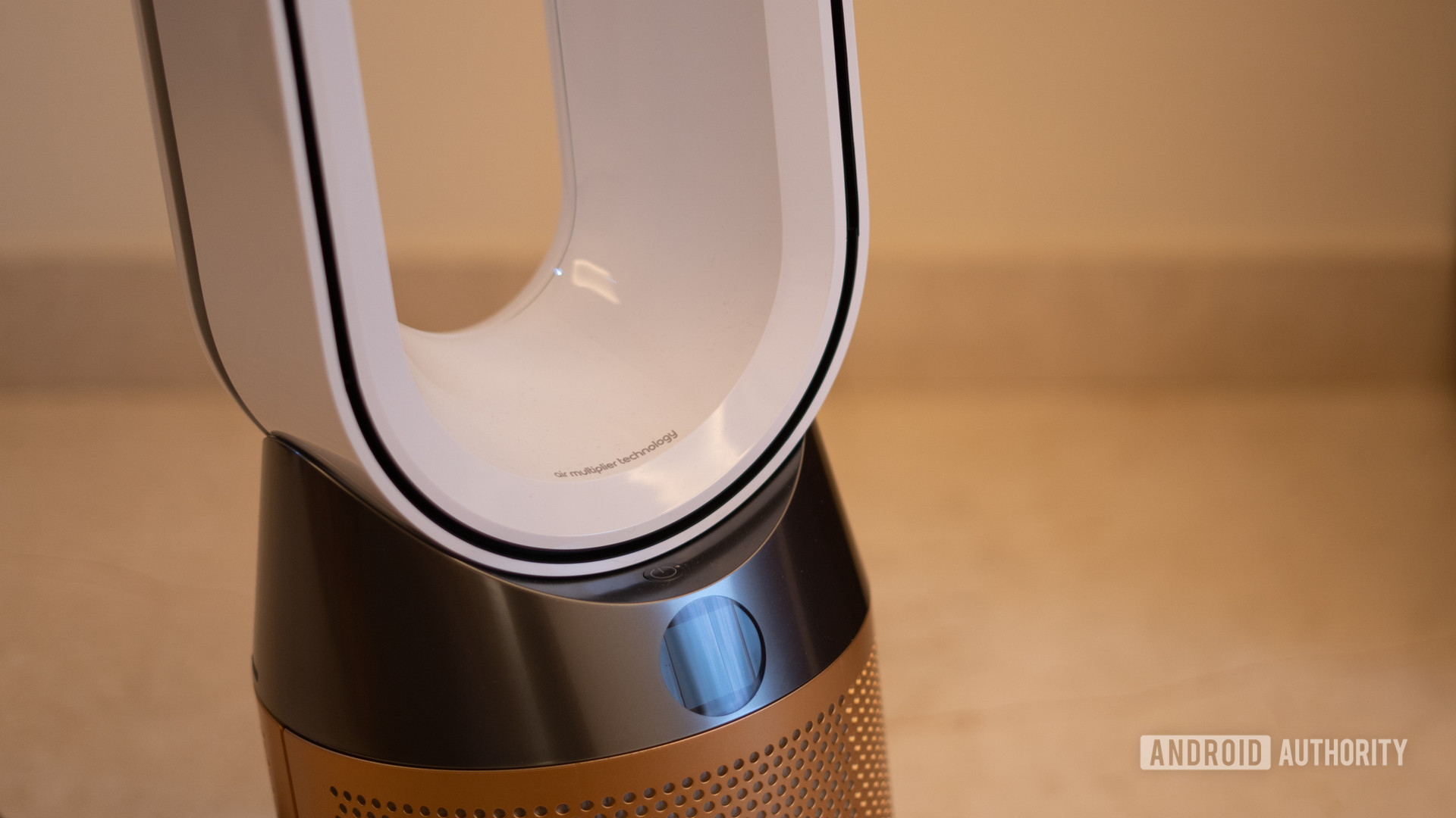 Dyson Pure HotCool Cryptomic air purifier showing vents and display