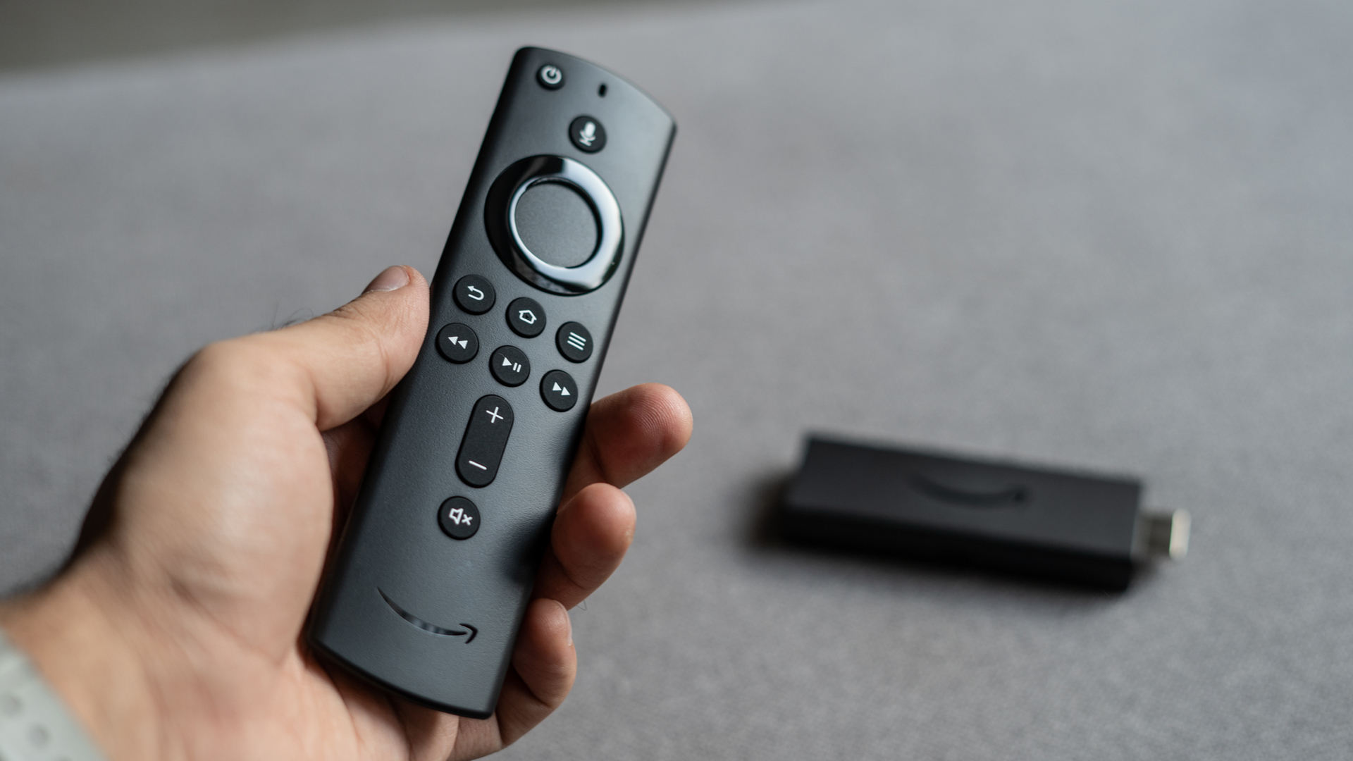 Fire Stick 2020 Edition remote in hand