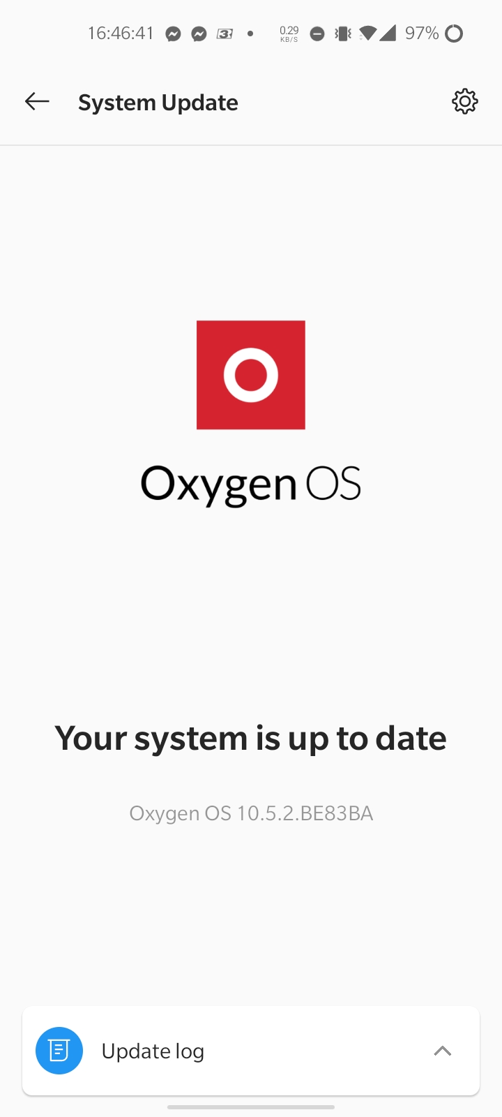 OnePlus Nord N100 software update screen