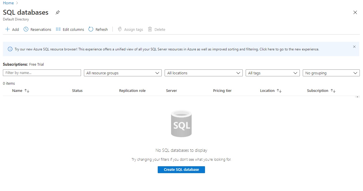 SQL Database Azure