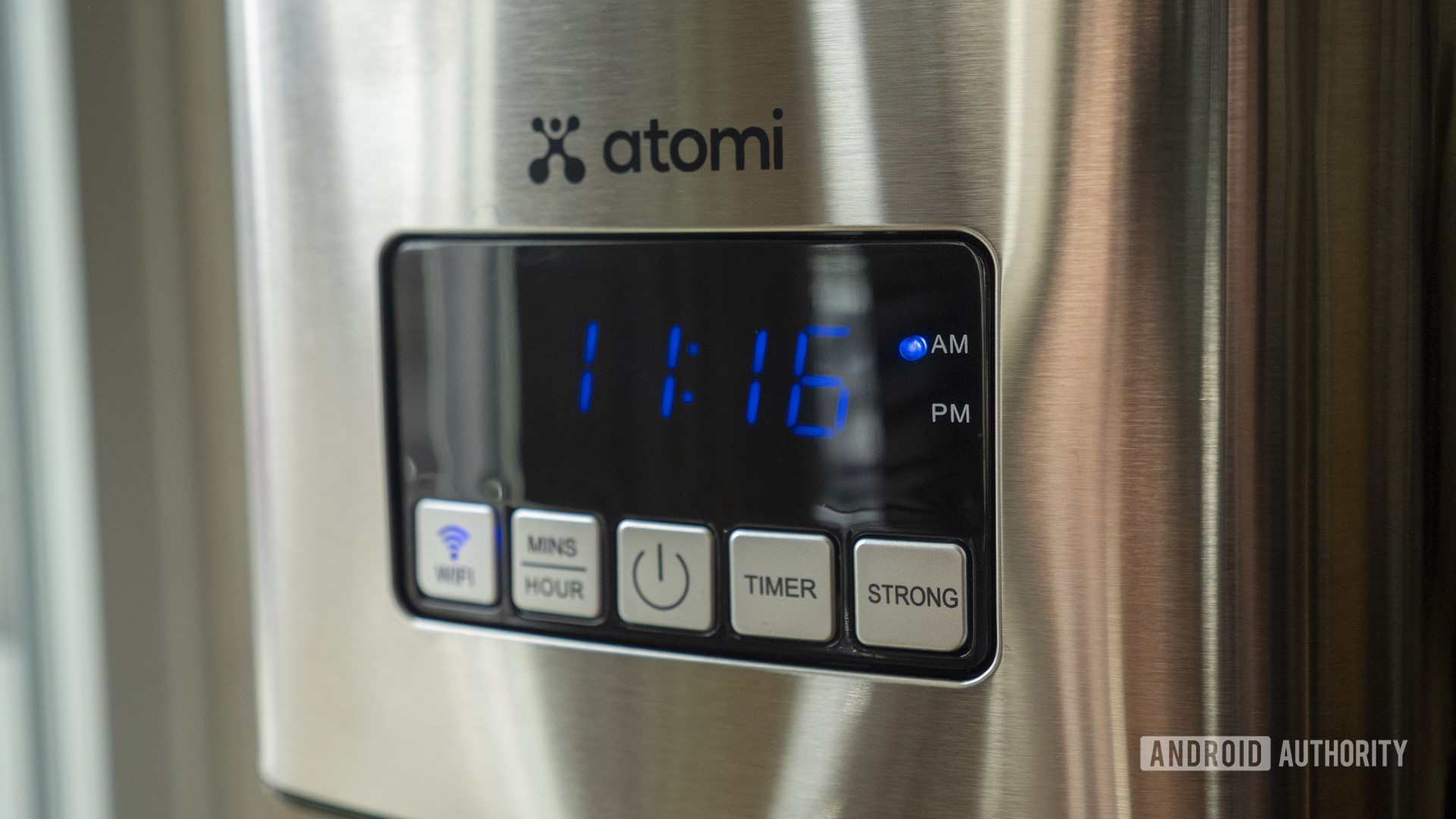 atomi smart coffee maker review buttons display time