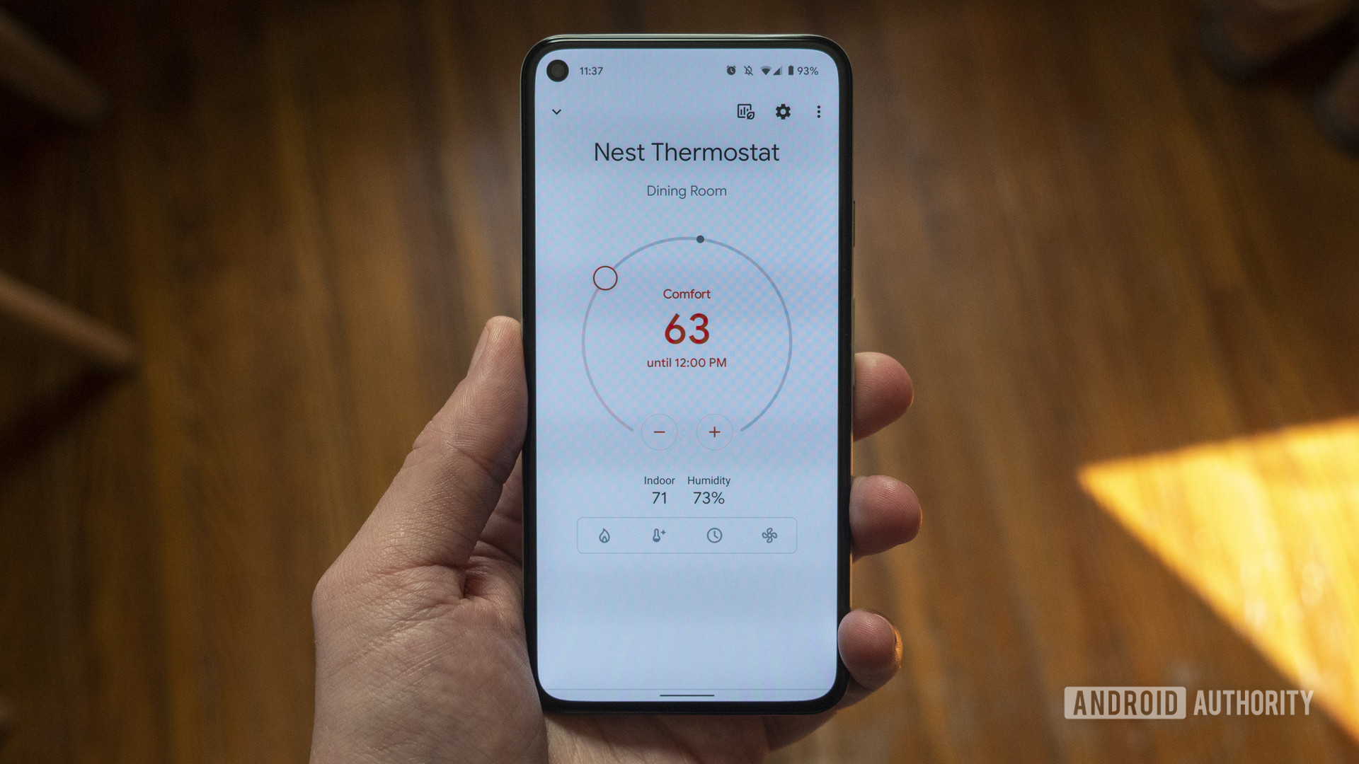 Termostato Google Nest revisión temperatura de la aplicación google home marcar 1