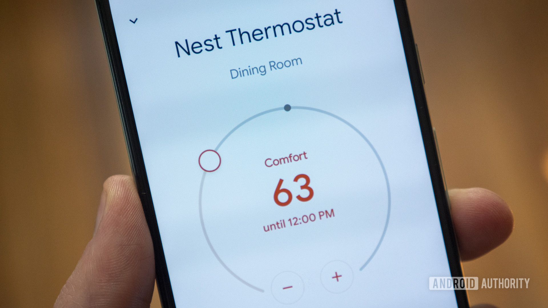 examen du thermostat google nest cadran de température de lapplication google home 2
