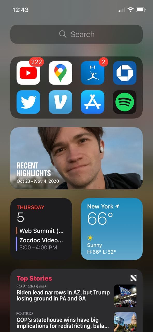iOS 14 Siri App suggestion widget