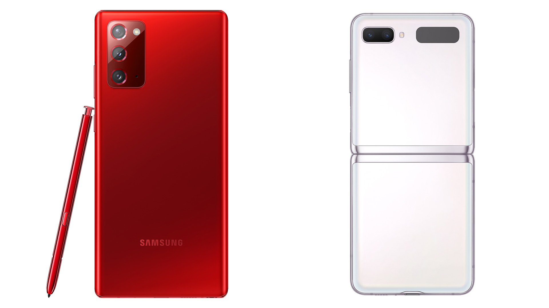 samsung galaxy note 20 red galaxy z flip 5g white