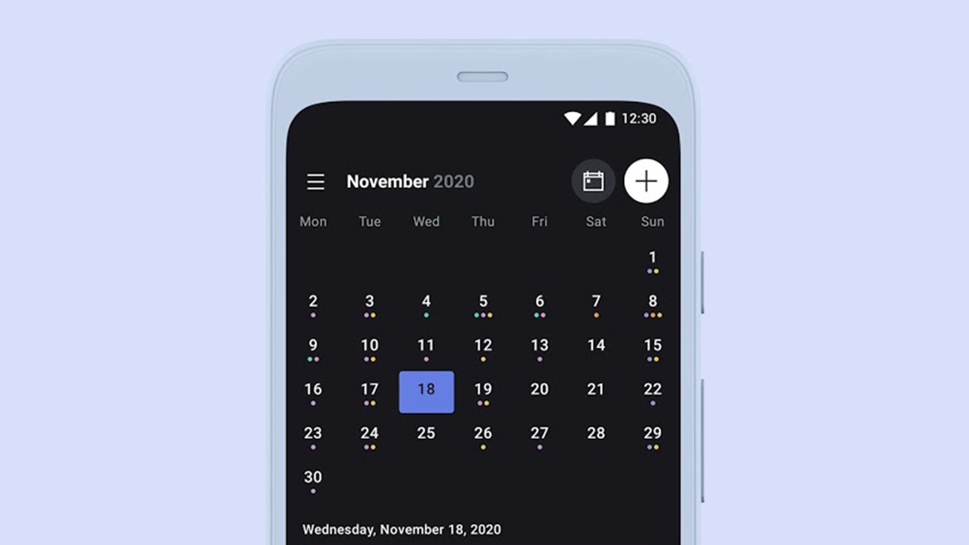 AAW Proton Calendar screenshot
