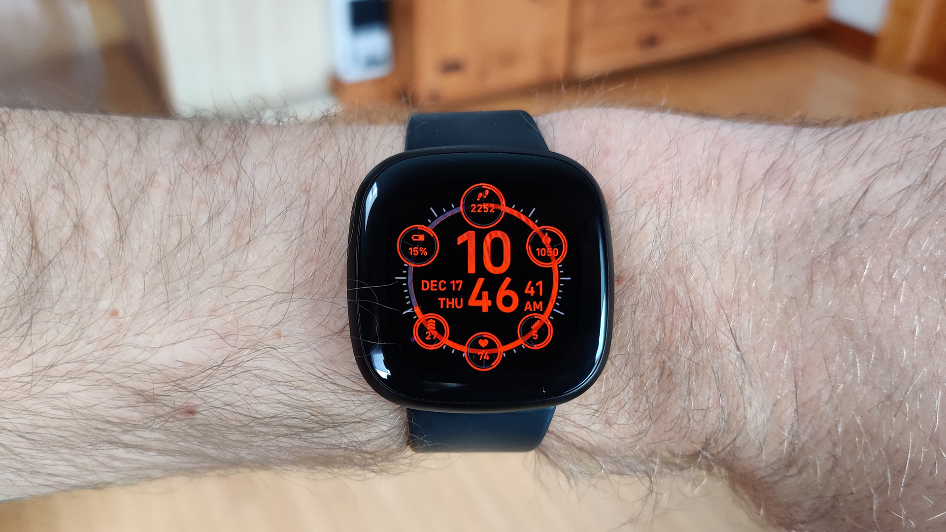 Fitbit Versa 3 Review Main Display on Wrist