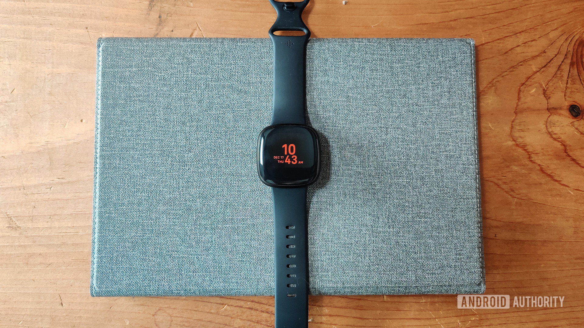 Fitbit Versa 3 Review Watch on Tablet