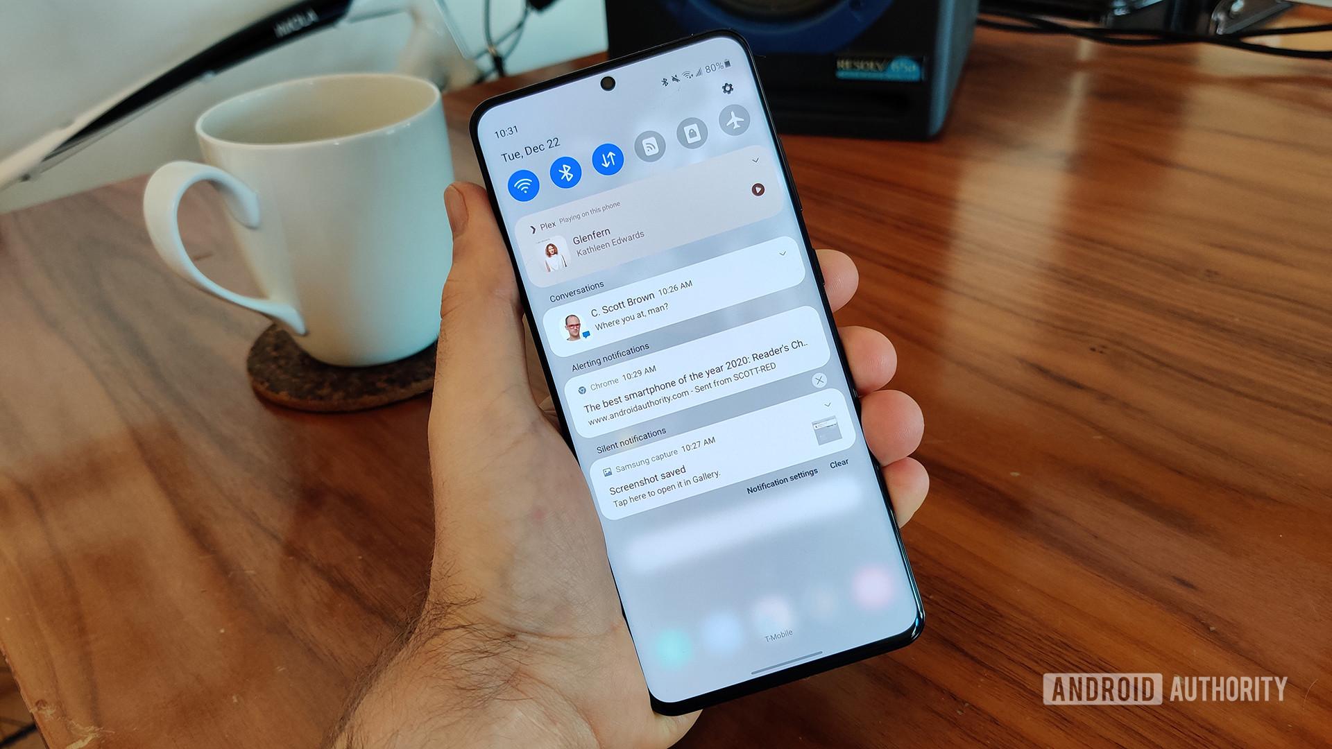 One UI 3.0 Features Notification Shade