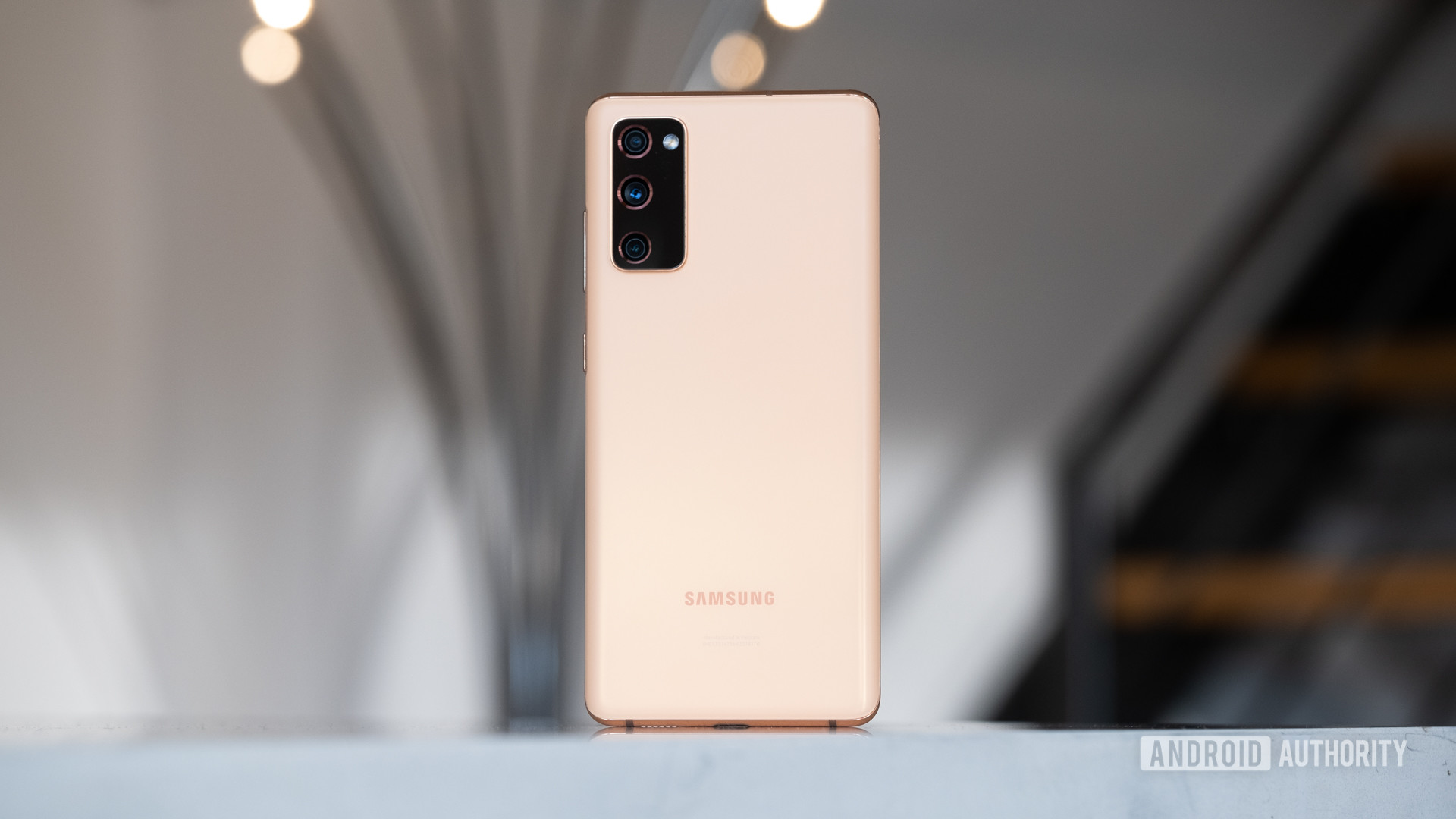 Samsung Galaxy S20 FE back showing camera — older phone