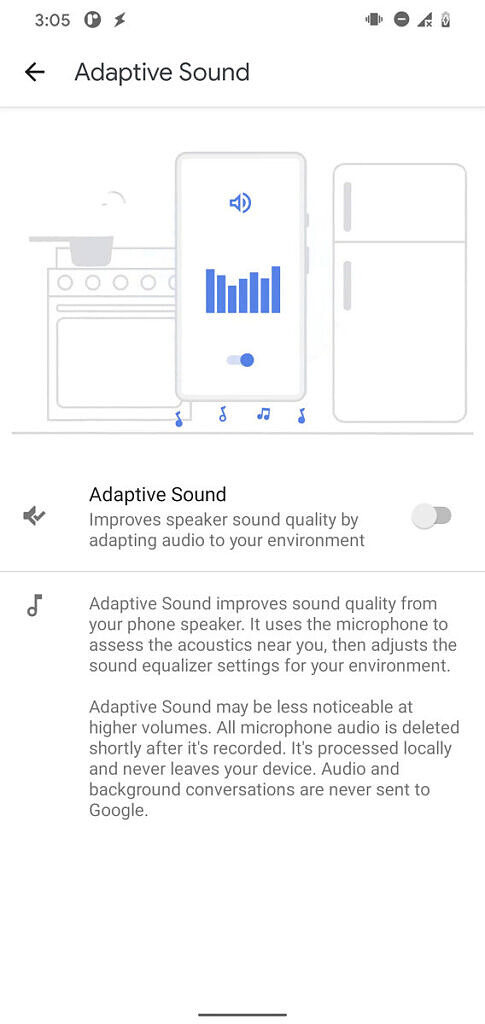 google pixel 5 adaptive sound