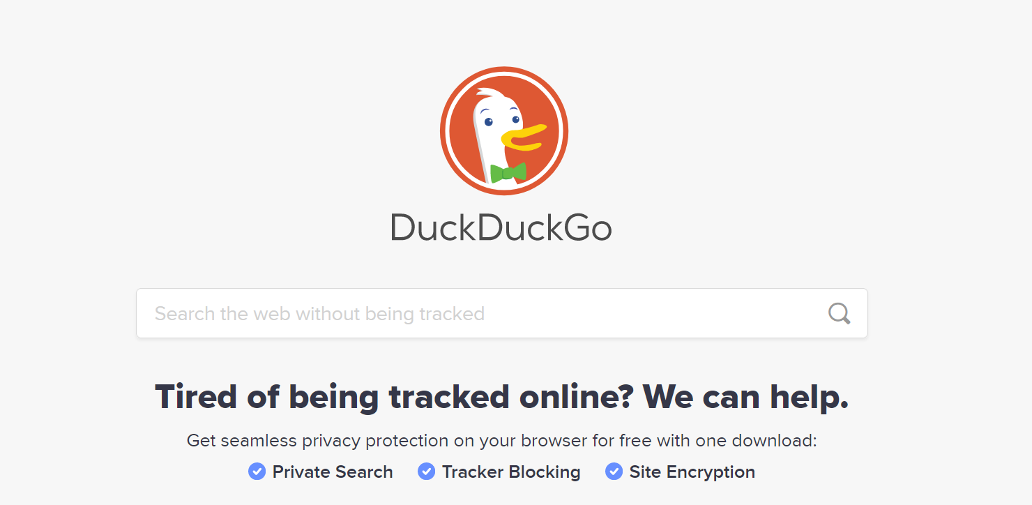 Mesin pencari pribadi Duckduckgo