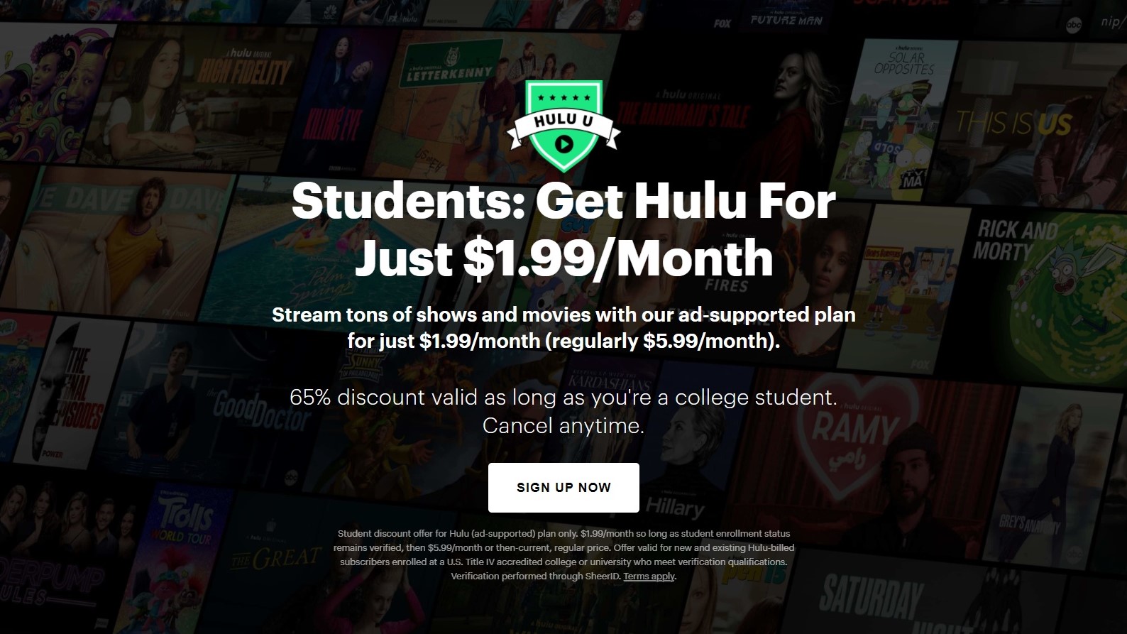 Hulu Student Deal