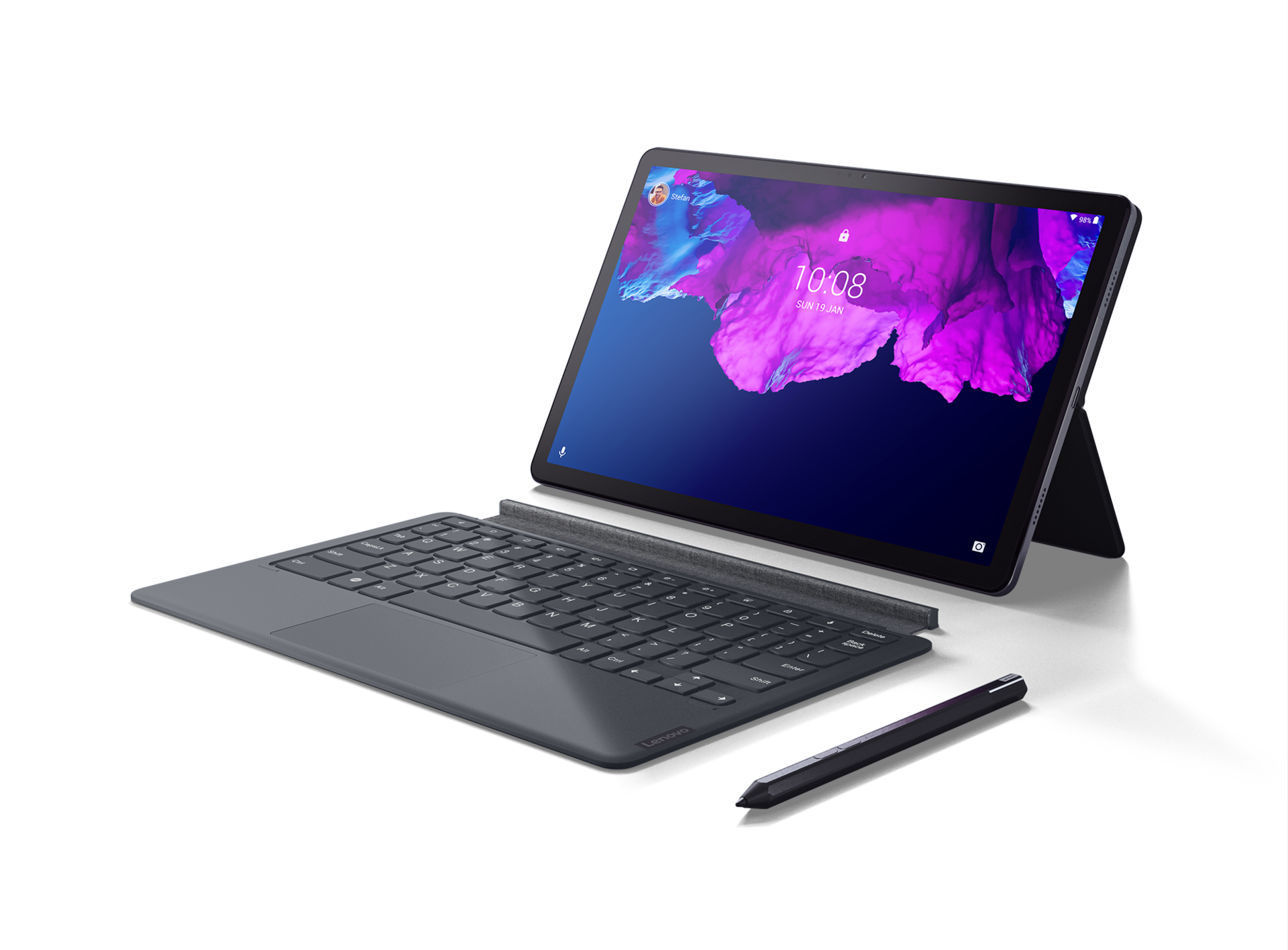 Lenovo Tab P11 Laptop Detached Mode Slate Grey