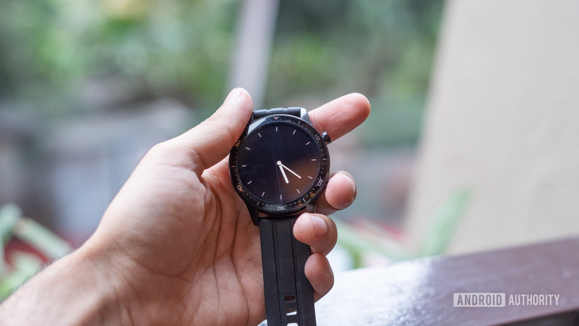 Realme Watch S Pro review in hand with always on display