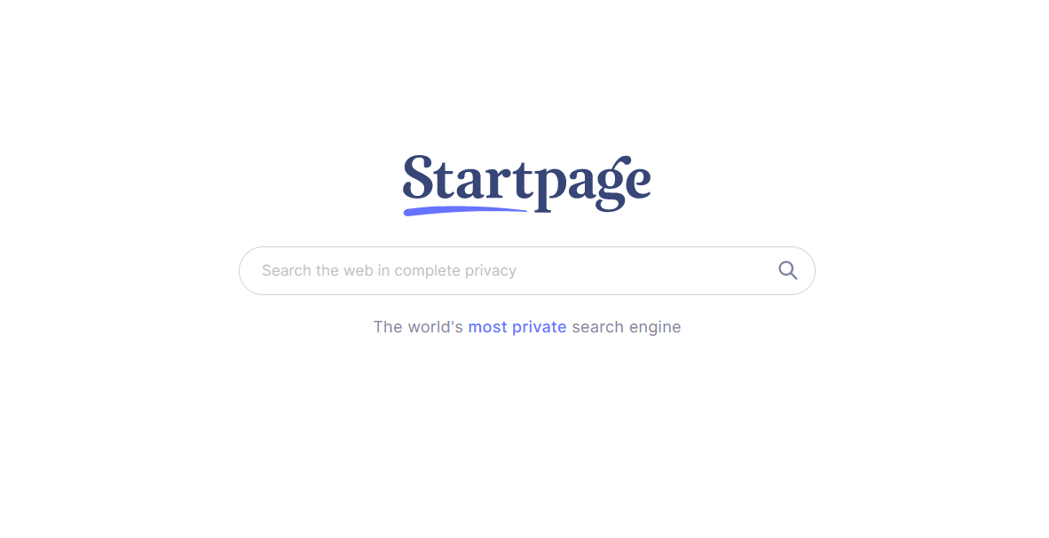 Startpage private search engine