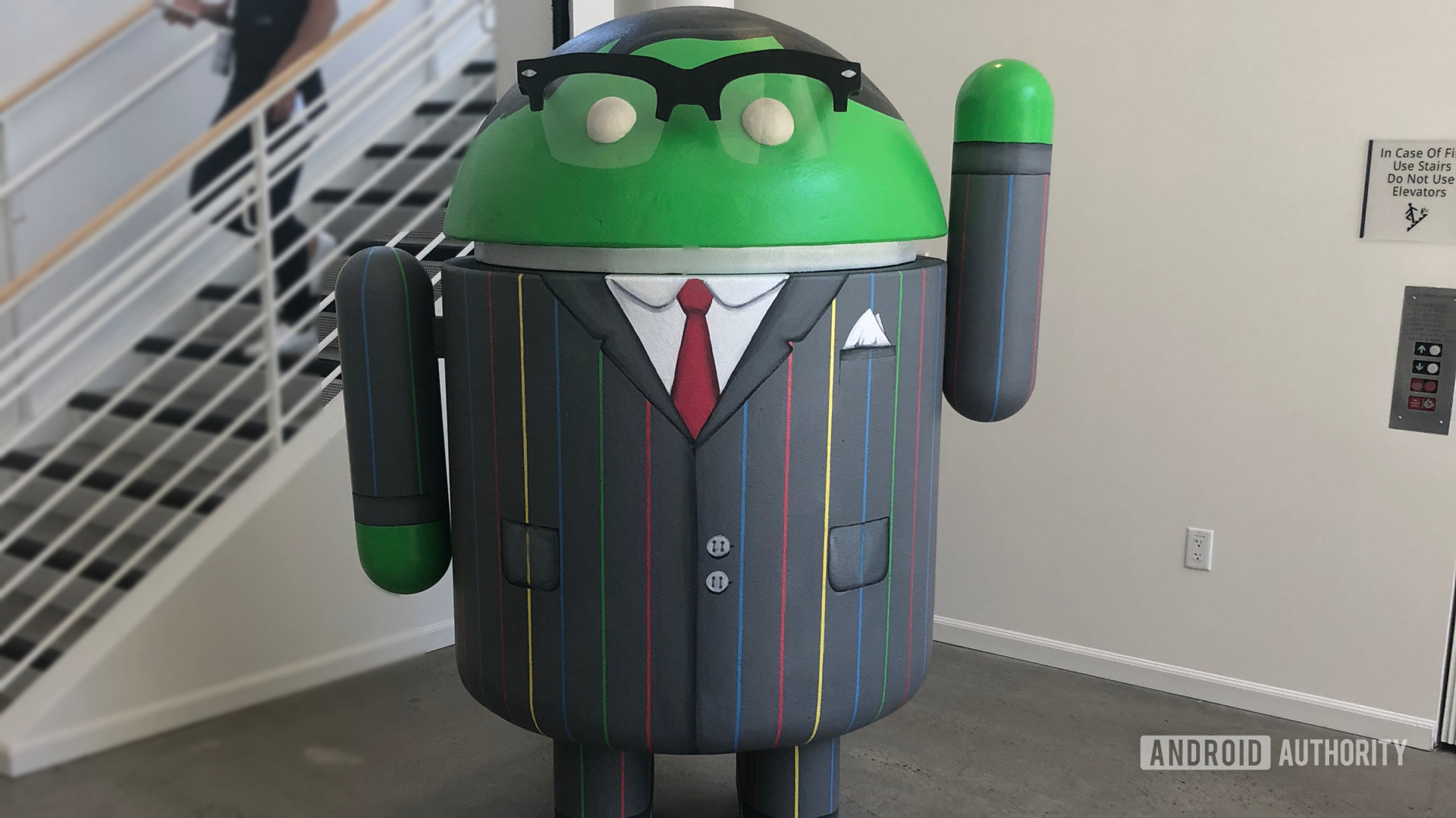 Estatua de Android en la sede de Google