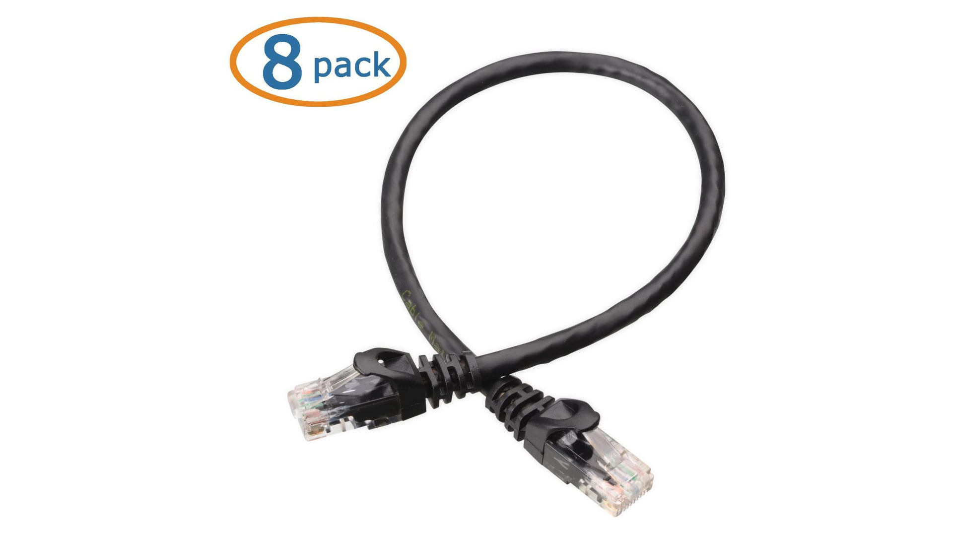Cable Matters 8 Pack Snagless Short Cat 5e cable