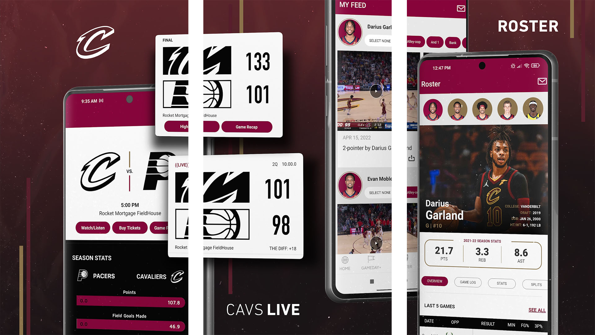 Cleveland Cavaliers apps screenshot 2022