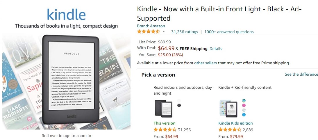 New Kindle Deal Amazon
