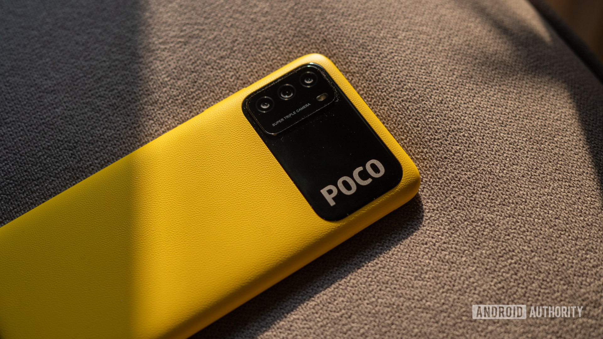 POCO M3 close up on camera