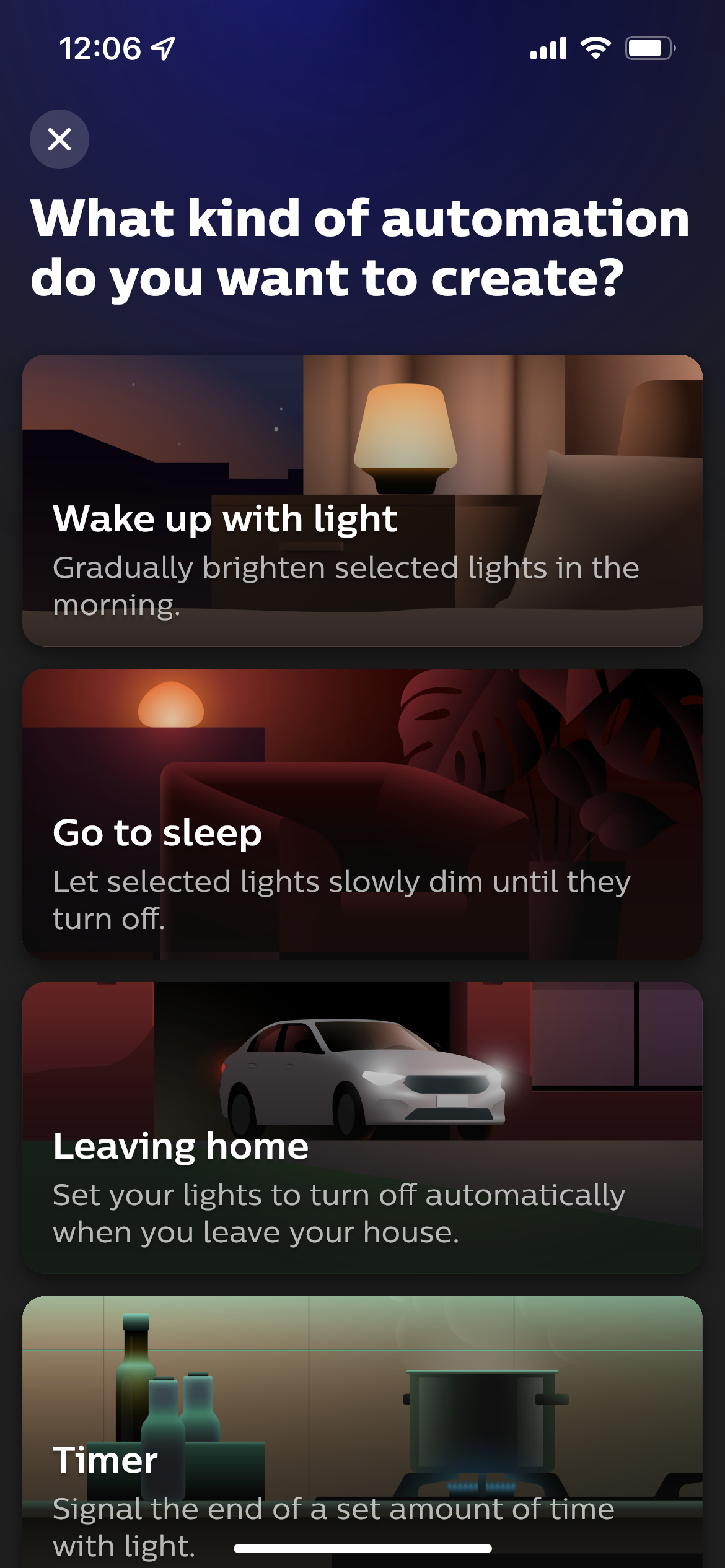 Preset automations for Philips Hue