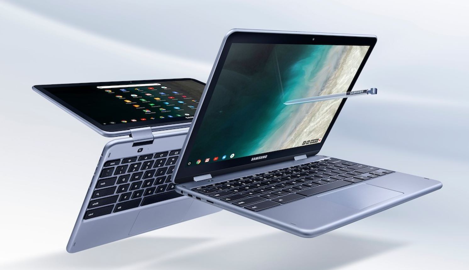 Promotional image of the Samsung Chromebook Plus V2