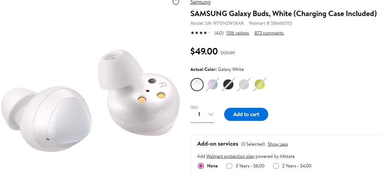 Samsung Galaxy Buds Walmart Deal