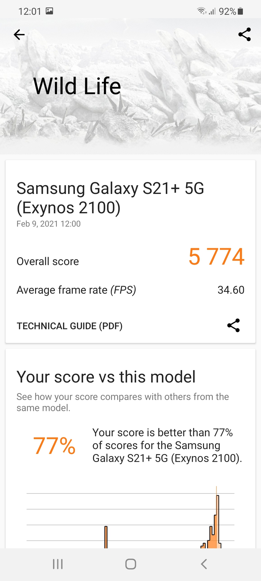 Samsung Galaxy S21 Plus 3DMark 2 Exynos 2100