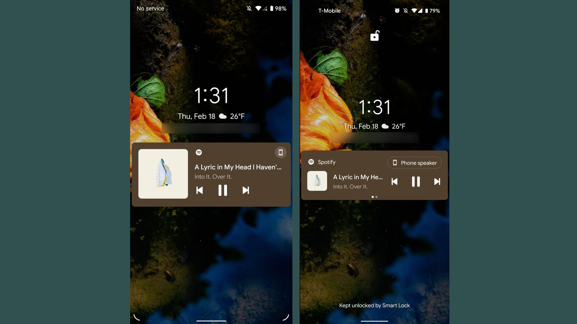 android 12 developer preview 1 lockscreen media notifications copy