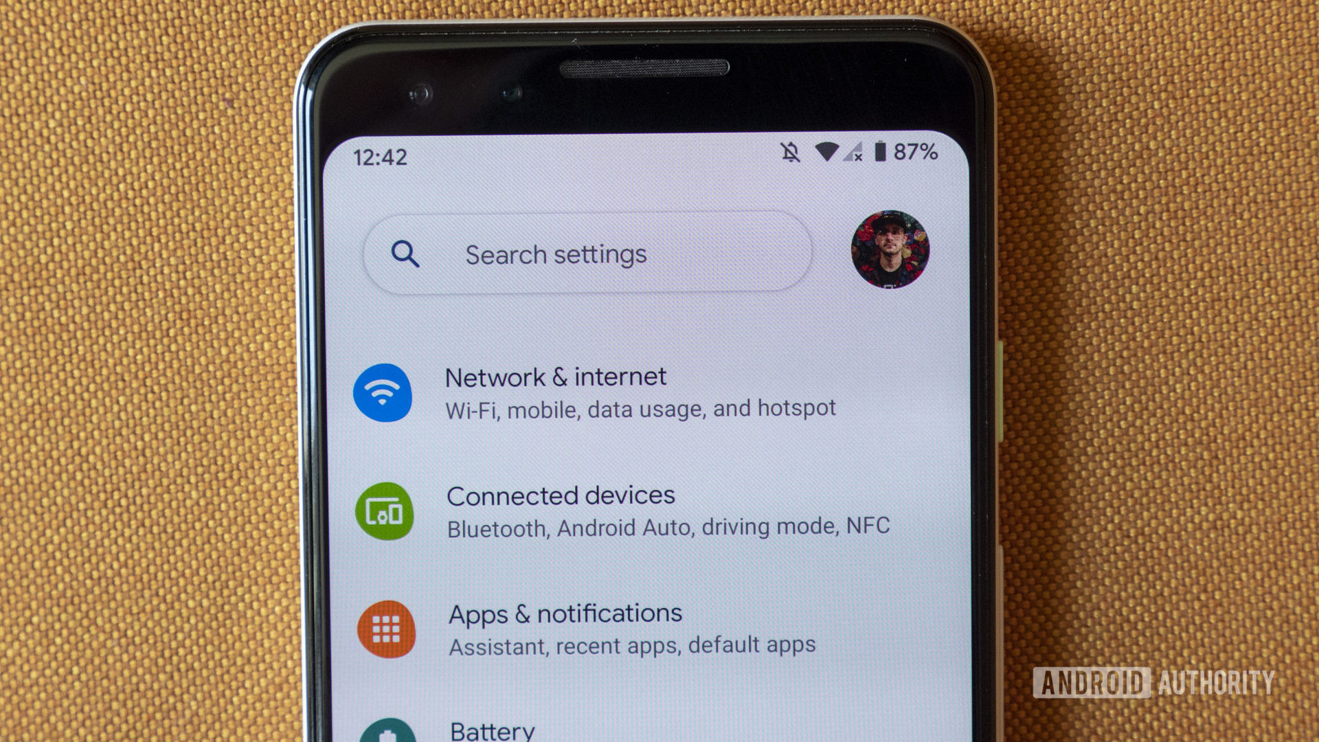 android 12 developer preview 1 settings menu 2