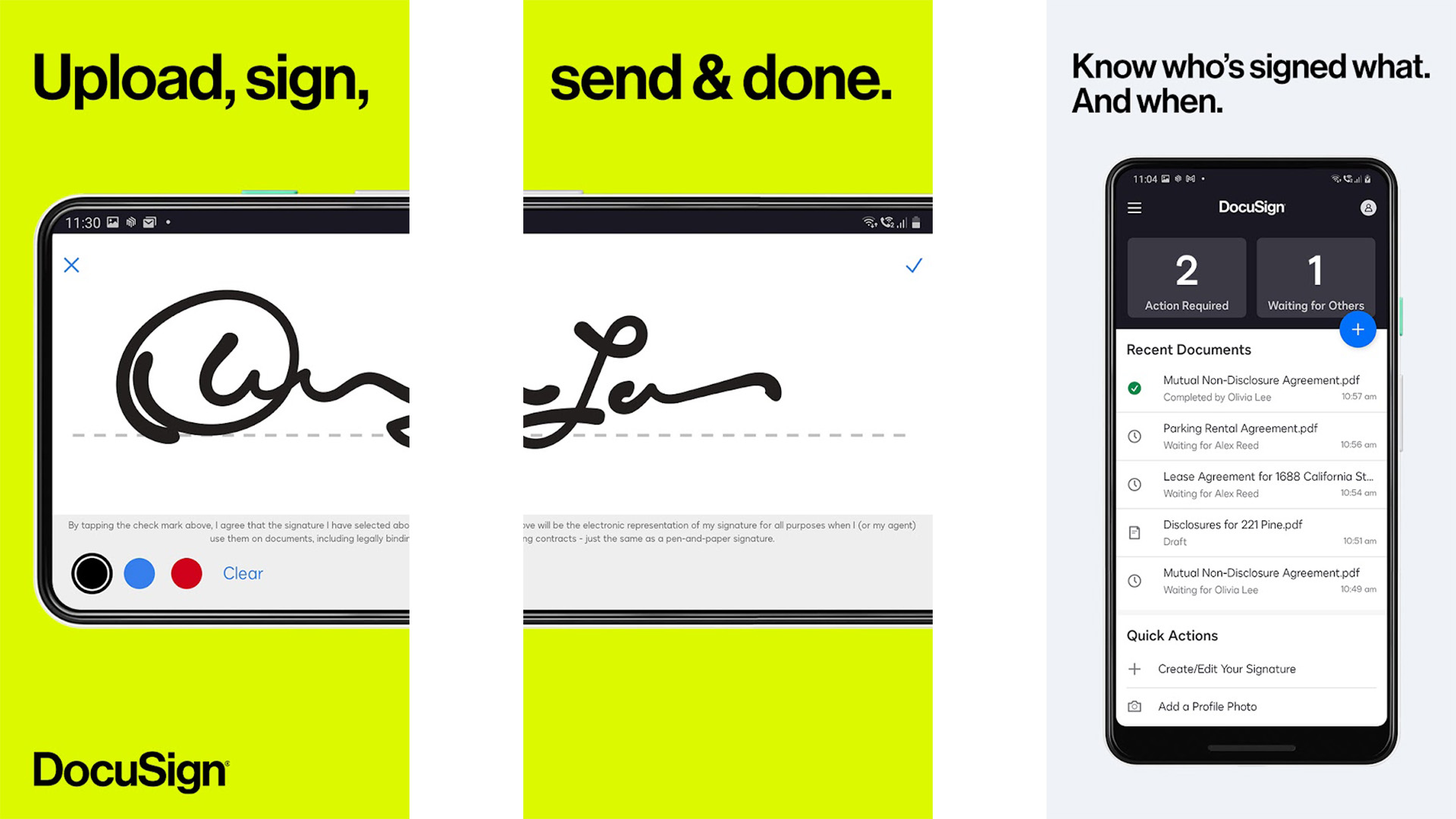 DocuSign screenshot 2022 - best digital signature apps for Android