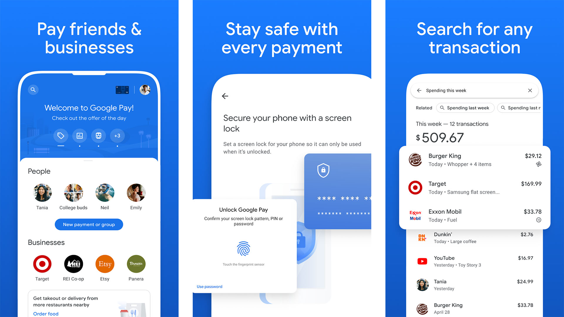 Google Pay screenshot 2021
