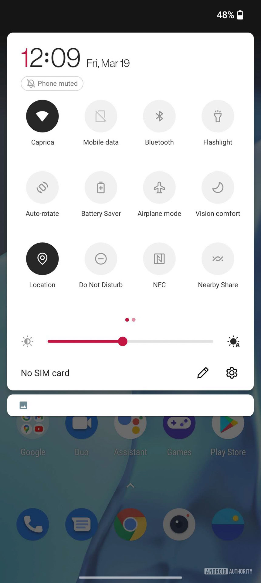 OnePlus 9 Pro quick settings