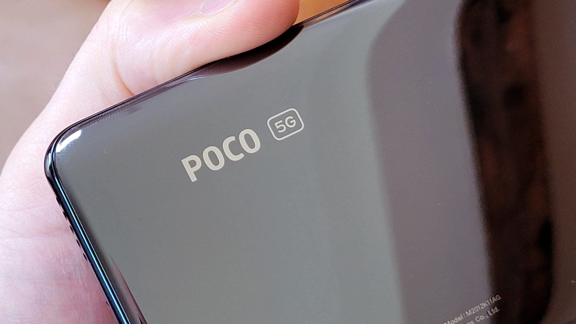 POCO F3 Review POCO Logo with 5G Emblem