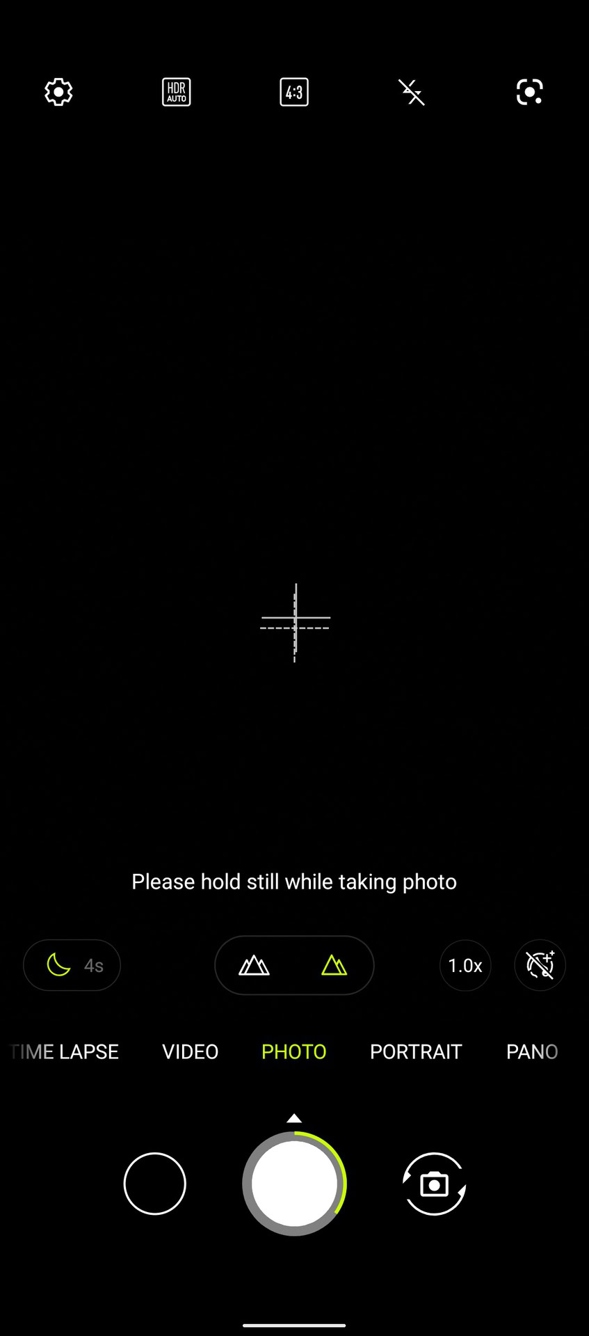 ROG Phone 5 screenshot of the main camera app photo tab