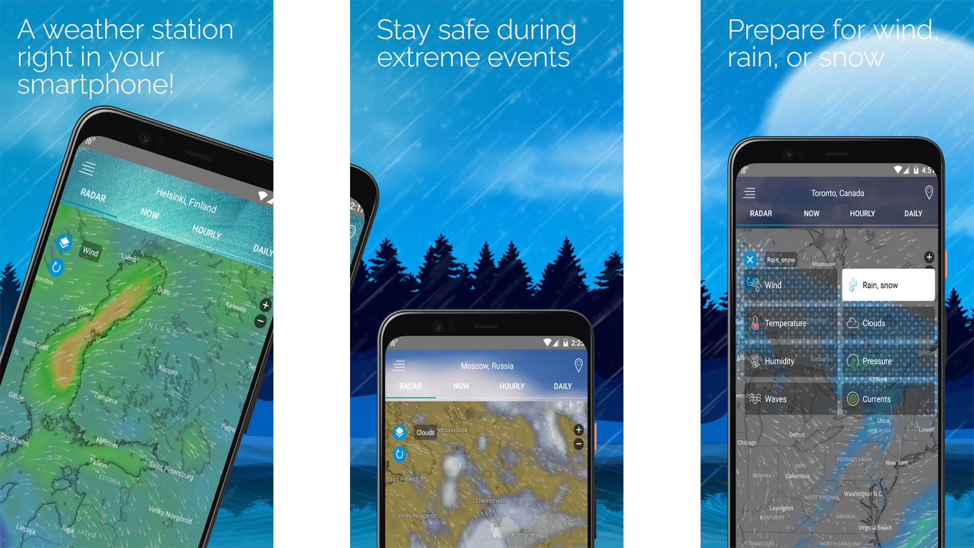 Captura de pantalla de la aplicación Weather Radar 2021