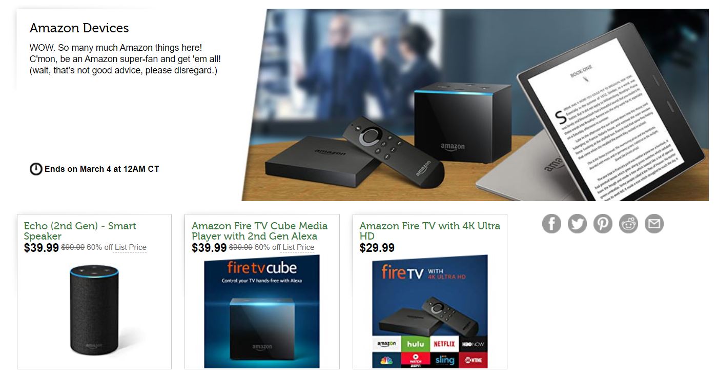 Woot Amazon Devices Sale