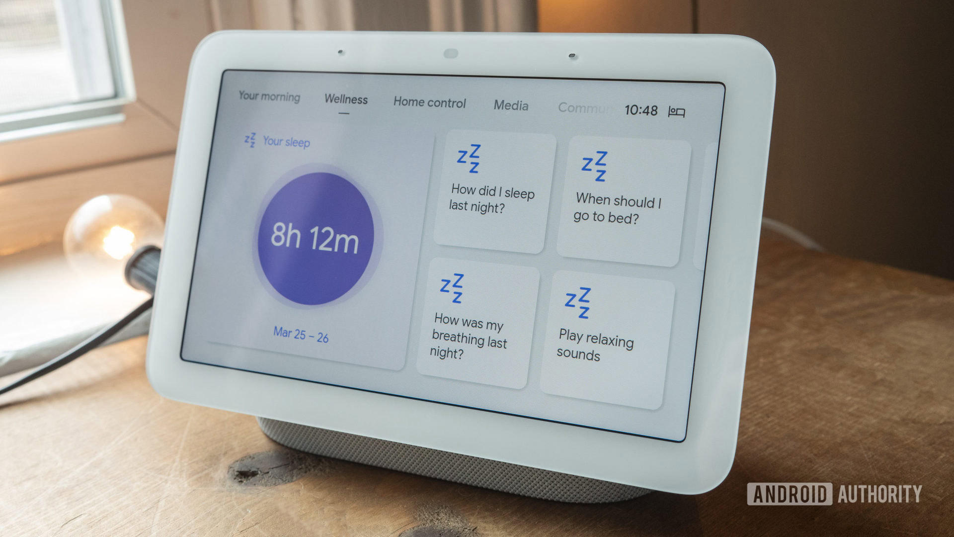 google nest hub second generation review sleep sensing wellness tab