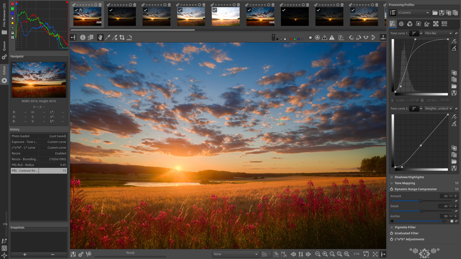 linux photo editors rawtherapee