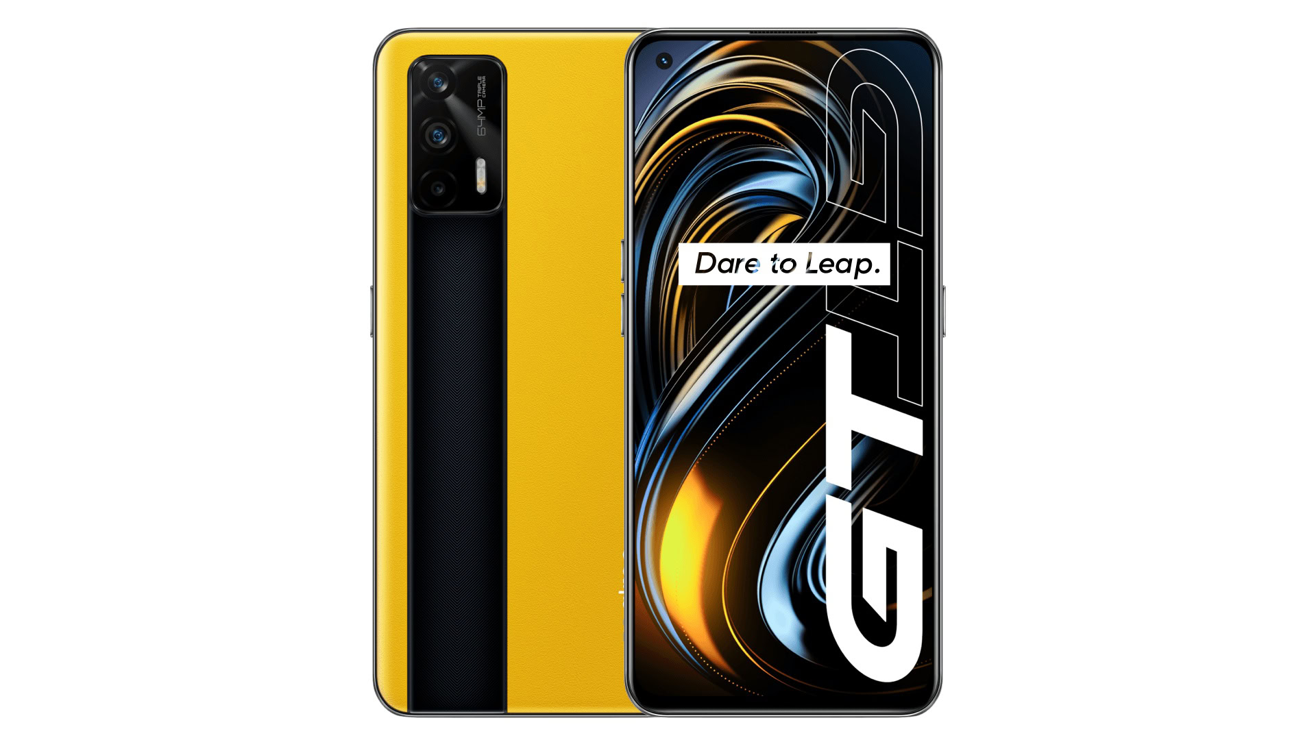 realme gt yellow front rear render 1