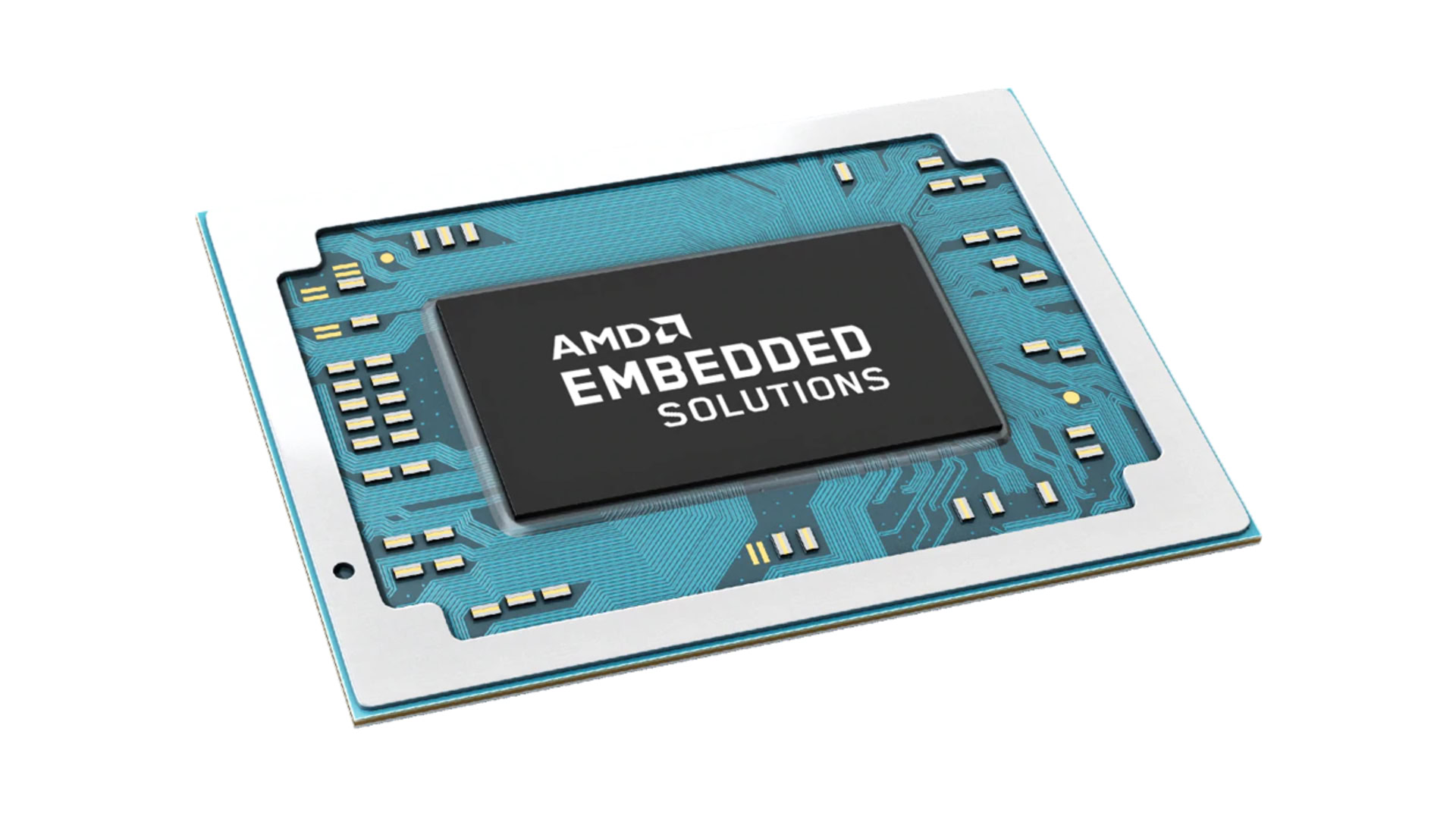 AMD embedded processor on a white background