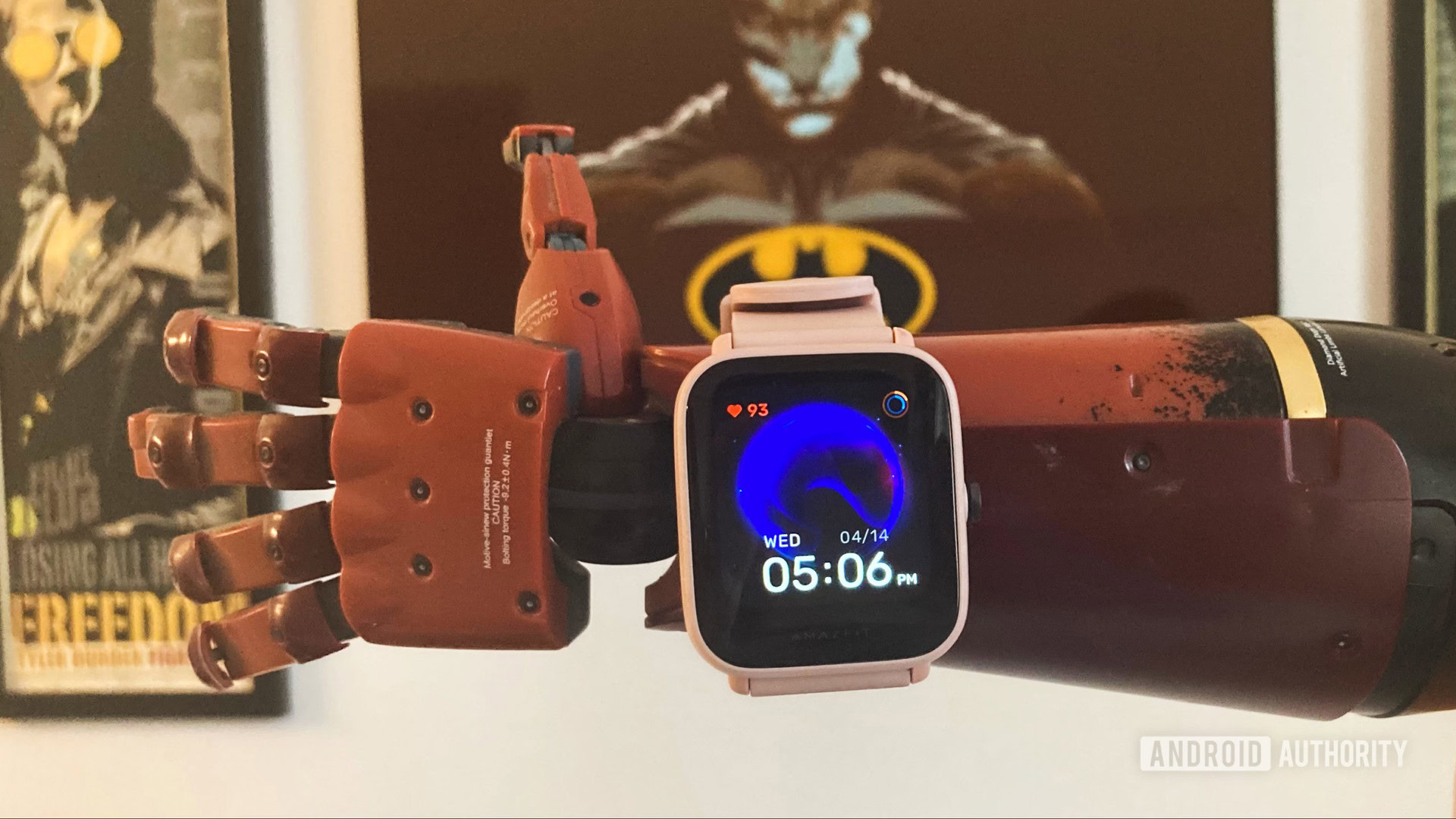 Amazfit Bip U Pro on Metal Gear Solid Bionic Arm