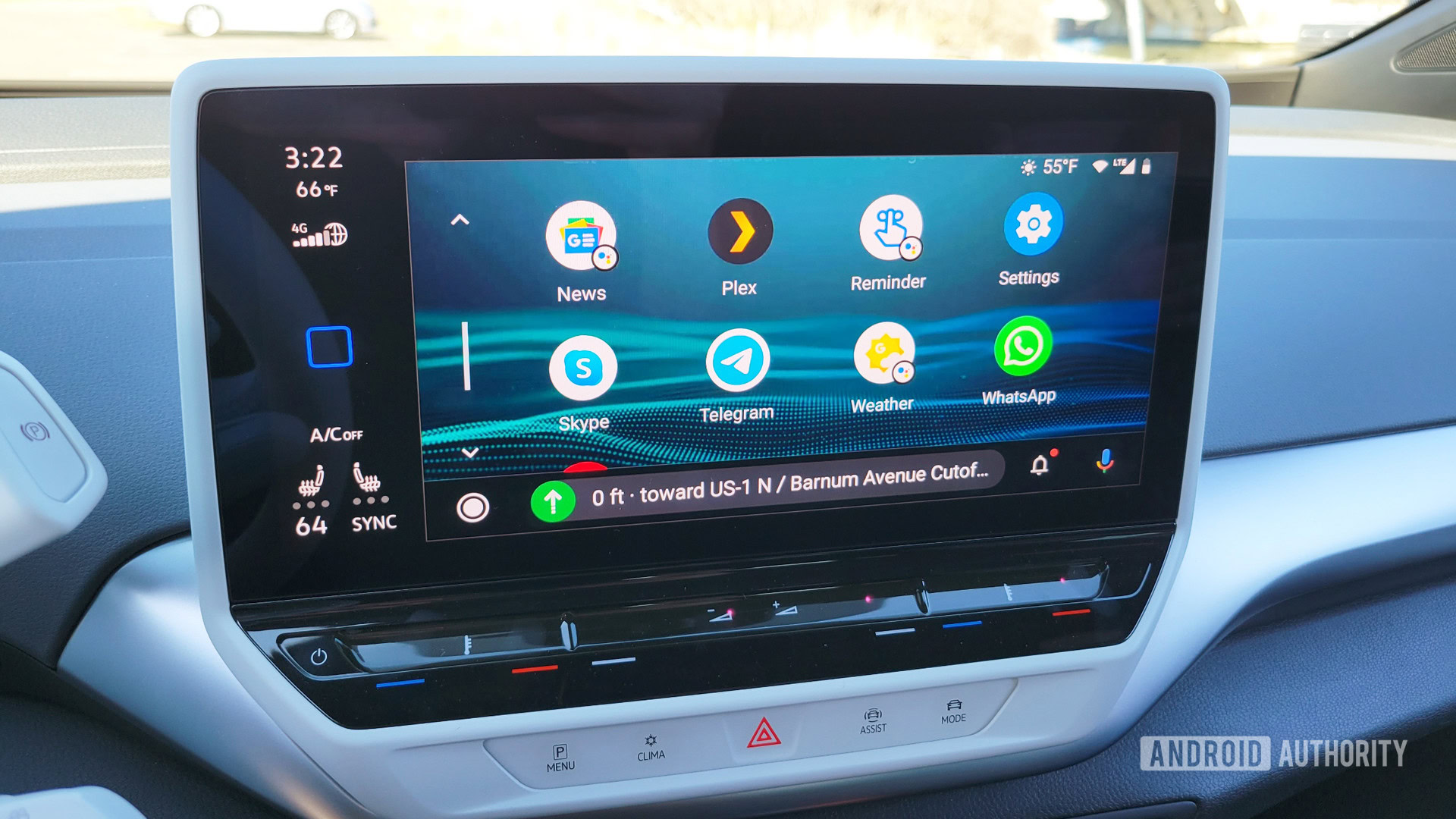 Android Auto in der Volkswagen ID.4 App-Auswahl