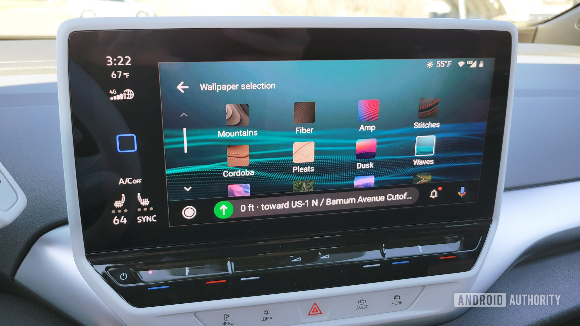 Android Auto in Volkswagen ID.4 Background Choices