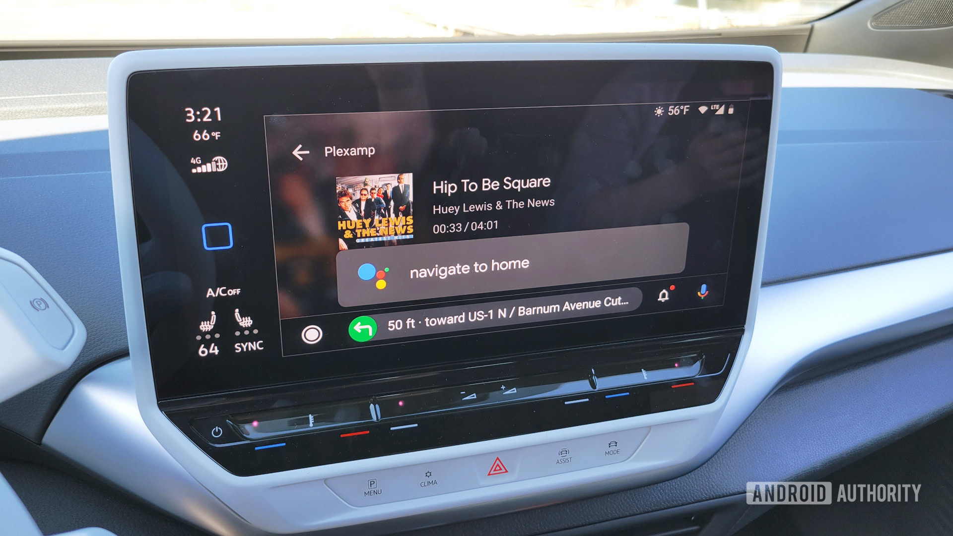 Android Auto in Volkswagen ID.4 Google Assistant Command