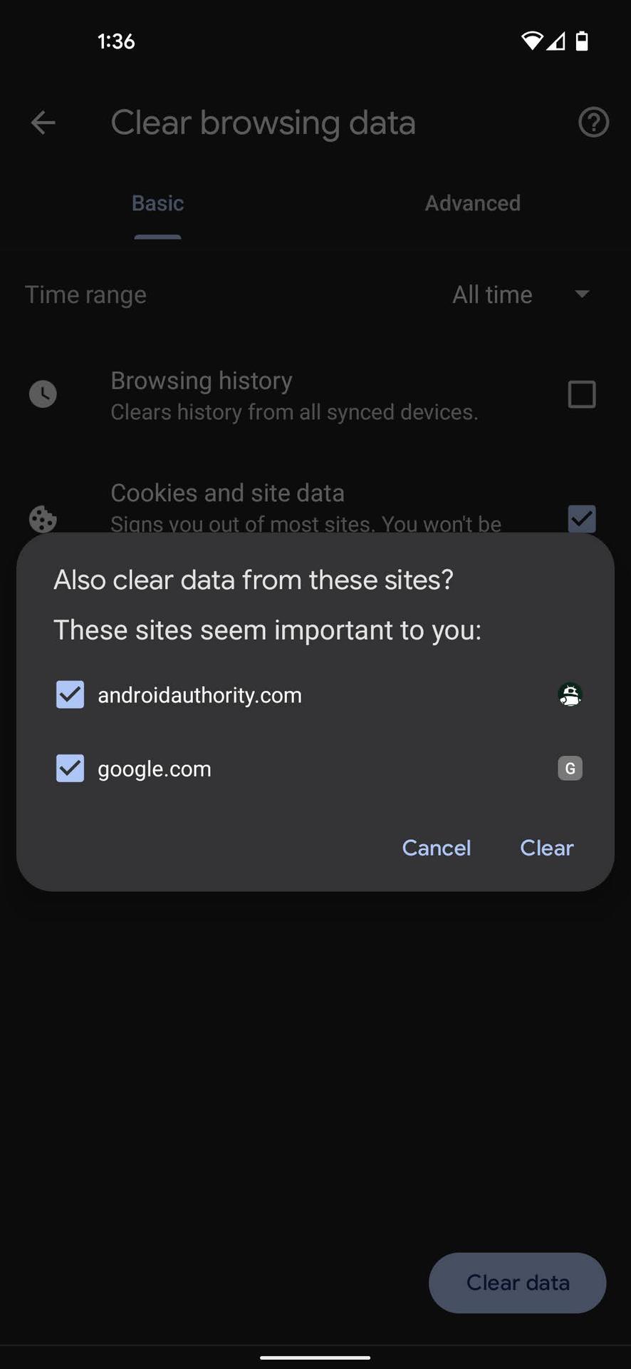 How to clear cache on Chrome for Android 5