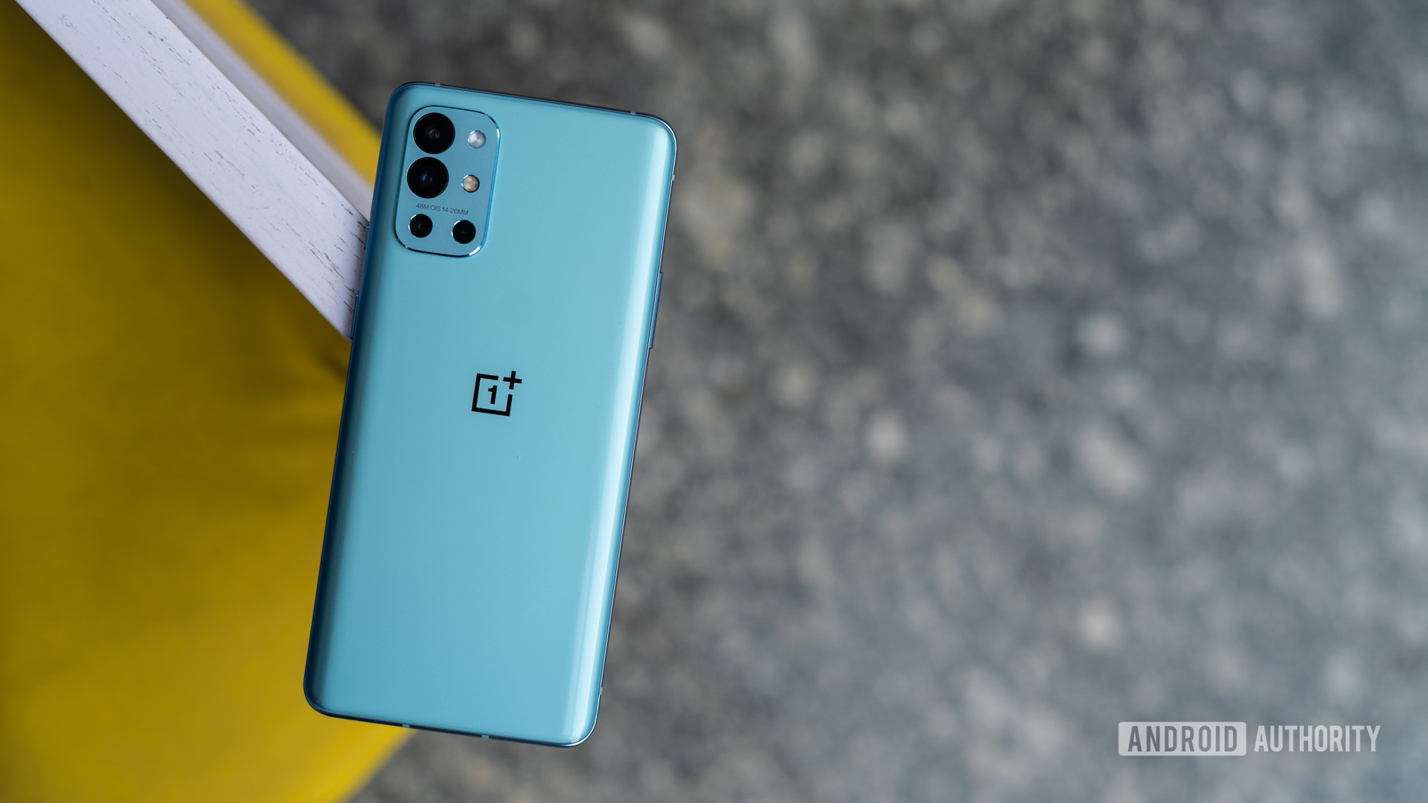 OnePlus 9R top down view showing back of phone